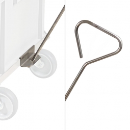 Edelstahl-Zugstange für Edelstahl-Roller, Komplett-Set