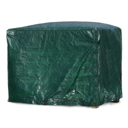 Abdeckhaube für Gitterbox, grün, LxBxH 1250x850x980 mm, Materialstärke 120 g/qm