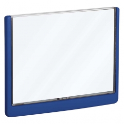 Türschild aus ABS-Kunststoff mit aufklappbarem Sichtfenster, BxH 210x148,5 mm, dunkelblau