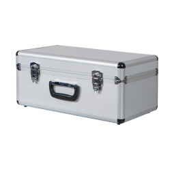 Alurahmen-Transportbox, Inhalt 25 Liter, LxBxH 475x260x210 mm, abschließbar, Farbe silber