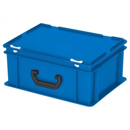 Euro-Koffer, LxBxH 400x300x180 mm, blau, mit 1 Tragegriff auf einer Längsseite