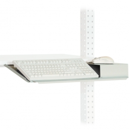 Tastaturträger mit Mausfläche, BxT 690x227 mm, lichtgrau