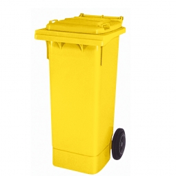Müllbehälter, 80 Liter, gelb, BxTxH 445x520x930 mm, Polyethylen (PE-HD)