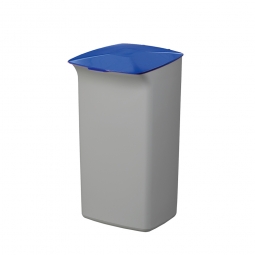 Abfall- und Wertstoffsammler mit Schanierdeckel, BxTxH 366x320x640 mm, 40 Liter, grau/blau