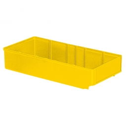 Regalkasten, gelb, LxBxH 400x186x83 mm, Polystyrol-Kunststoff (PS), Gewicht 340 g
