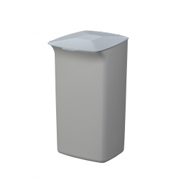 Abfall- und Wertstoffsammler mit Schanierdeckel, BxTxH 366x320x640 mm, 40 Liter, grau/grau