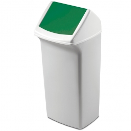 Abfall- und Wertstoffsammler mit Schwingdeckel, BxTxH 366x320x747 mm, 40 Liter, grün