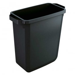 Abfall- und Wertstoffbehälter, eckig, 60 Liter, BxTxH 590x282x600 mm, schwarz