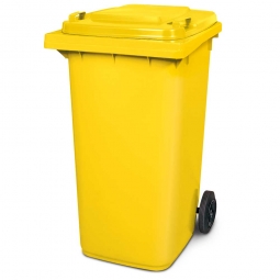 Müllbehälter, 240 Liter, gelb, BxTxH 580x730x1075 mm, Polyethylen-Kunststoff (PE-HD)
