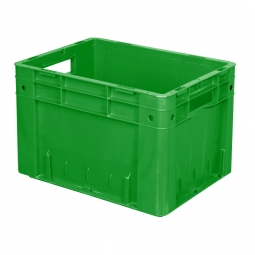 Schwerlastbehälter geschlossen, PP, LxBxH 400x300x270 mm, 23 Liter, 2 Durchfassgriffe, grün