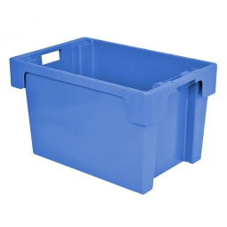 Drehstapelbehälter, PP, LxBxH 600x400x400 mm, 70 Liter, blau