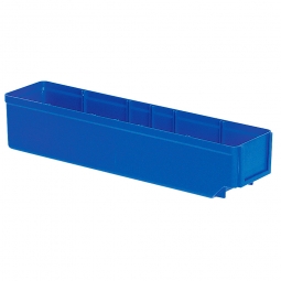 Regalkasten, blau, LxBxH 400x93x83 mm, Polystyrol-Kunststoff (PS), Gewicht 250 g