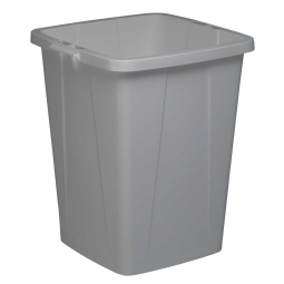 Abfall- und Wertstoffbehälter, eckig, 90 Liter, BxTxH 520x490x610 mm, grau