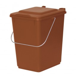 Vorsortierbehälter, Inhalt 10 Liter, braun, BxTxH 225x275x310 mm, Polyethylen-Kunststoff (PE-HD)