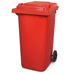 Müllbehälter, 240 Liter, rot, BxTxH 580x730x1075 mm, Polyethylen (PE-HD)